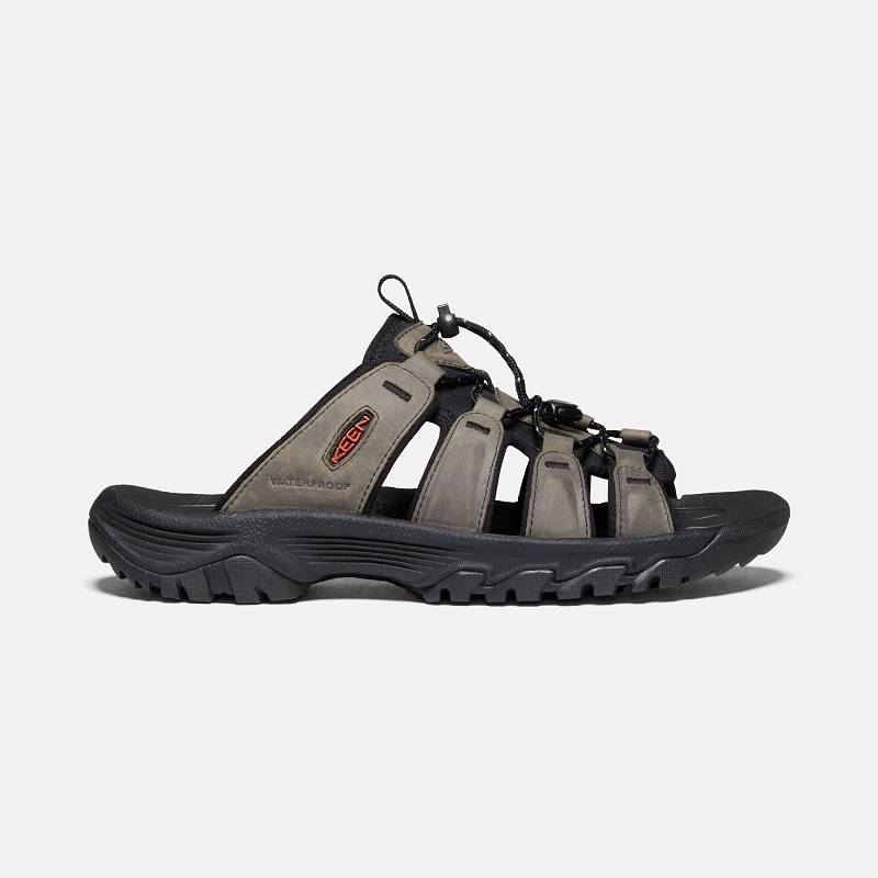 Keen Targhee III Badelatschen Herren DE-81946 Grey/Black - Keen Herrenschuhe Grau